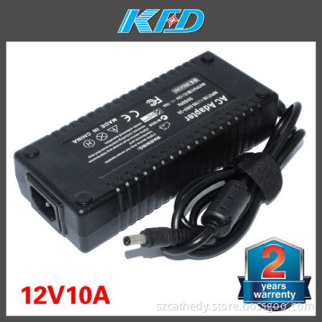 2 Years Warranty 12V 10A Adapter SMPS for LCD Monitor Wall Mount 12V 10A Switching Power Adapter
